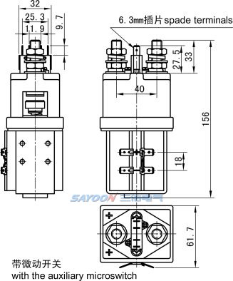 Контактор постоянного тока Sayoon ZJW400A