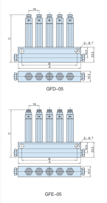 Распределитель смазки BAOTN Baoteng GFA GFB GFD GFE GFG GFH