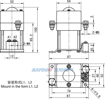 Контактор постоянного тока Sayoon QCC14-150A/10