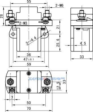 Контактор постоянного тока Sayoon QZJB100A