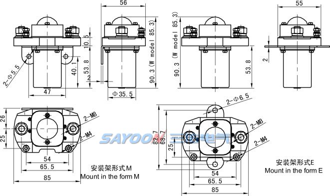 Контактор постоянного тока Sayoon MZJ-200D