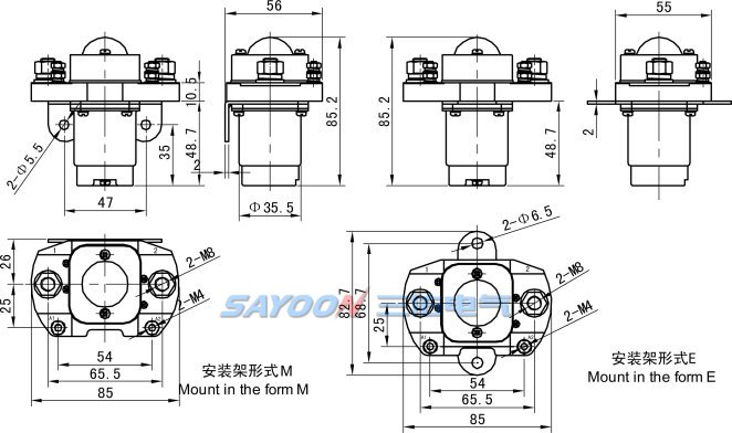 Контактор постоянного тока Sayoon MZJ-200A