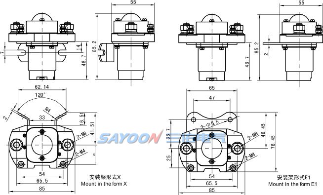 Контактор постоянного тока Sayoon MZJ-200A