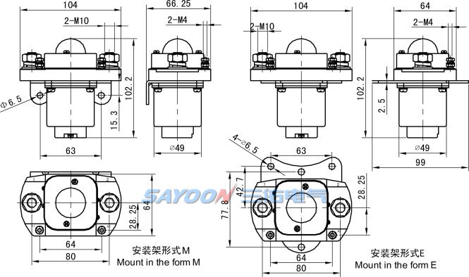 Контактор постоянного тока Sayoon MZJ-400A