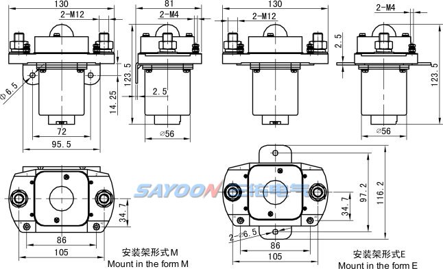Контактор постоянного тока Sayoon MZJ-600A