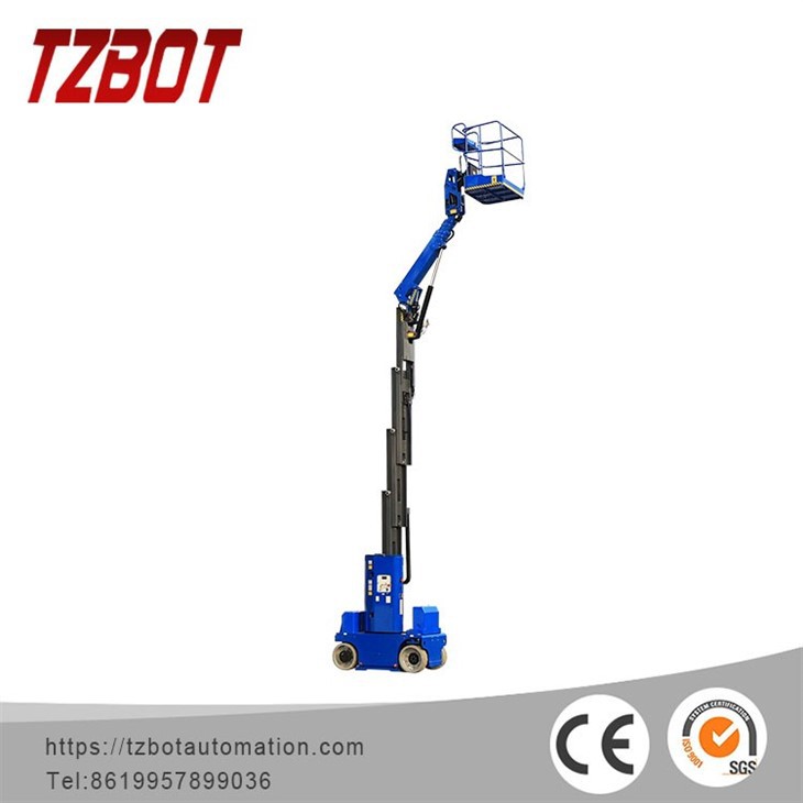 Высотная подъёмная платформа TZBOT AMWP12N-7100 — 12 м рабочая высота, 200 кг, самопередвижная