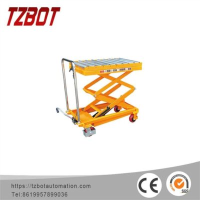 Ножничный подъёмный стол с ручной лебёдкой TZBOT (350 кг, 1,5 м)