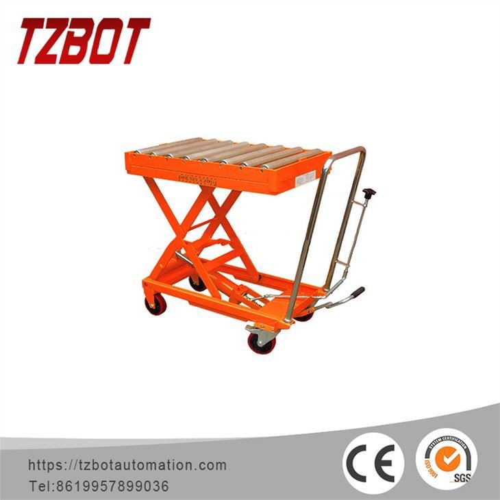 Ножничный подъёмный стол с ручной лебёдкой TZBOT (350 кг, 1,5 м)