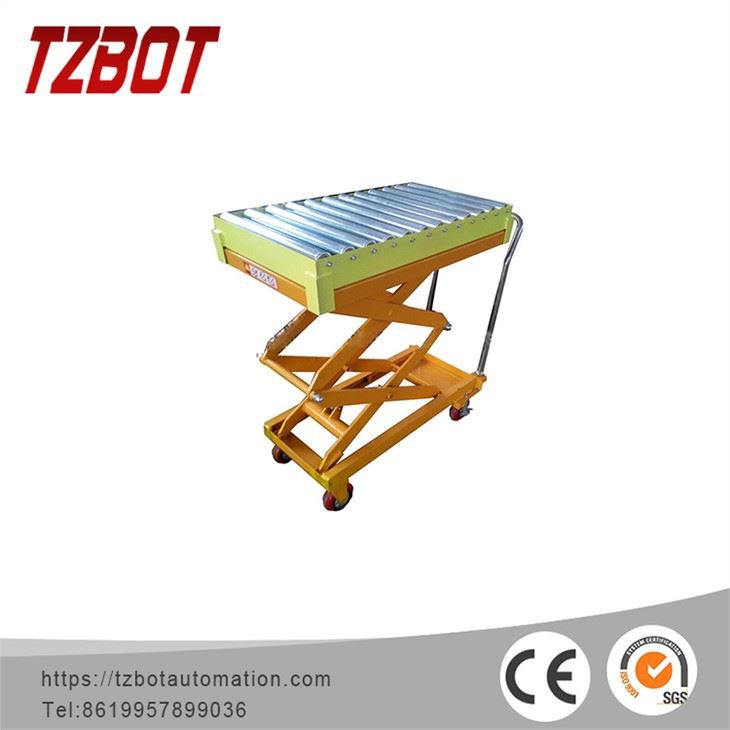 Ножничный подъёмный стол с ручной лебёдкой TZBOT (350 кг, 1,5 м)